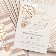 Convite para balão de ar quente de elefante