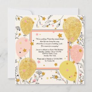 Convite para Balões de Celebração