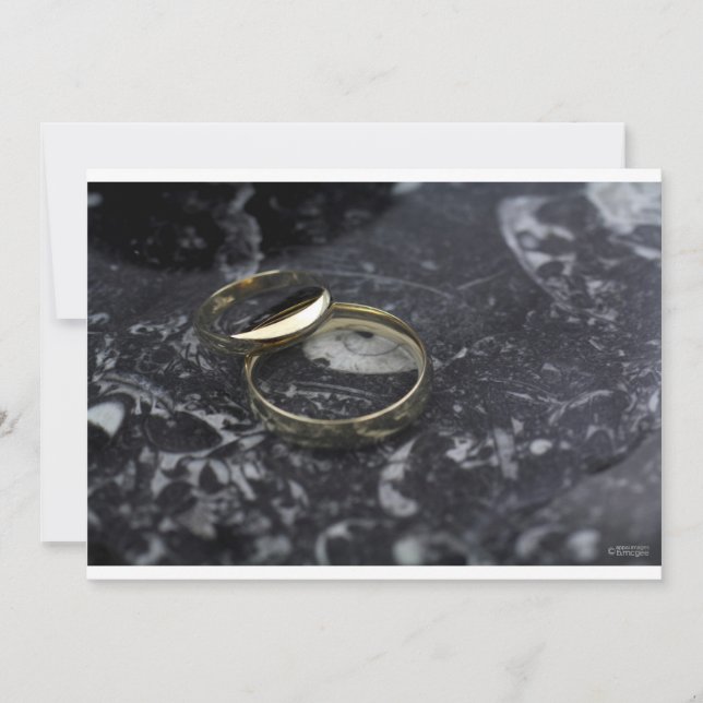 Convite para Banda de Casamento Dourado Amarelo (Frente)
