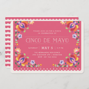 Convite Para Banner Botânico Fiesta - Magenta