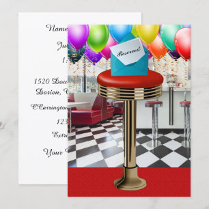 Convite para Banqueta de Bar Retrô