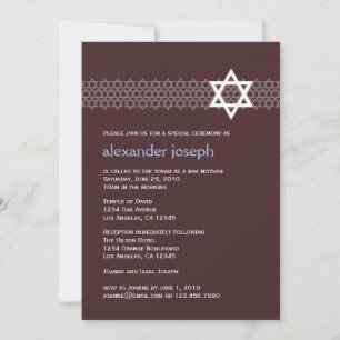 Convite para Bar de estrelas brilhante Mitzvah