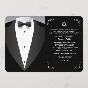 Convite para Bar de Ocasião Formal Mitzvah