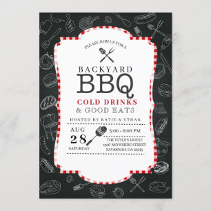 Convite para Barbecue de CHURRASCO de Quintal