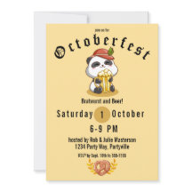 Convite para Barramento de Panda Bonito Oktoberfes