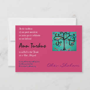 Convite para Bat Mitzvah bar