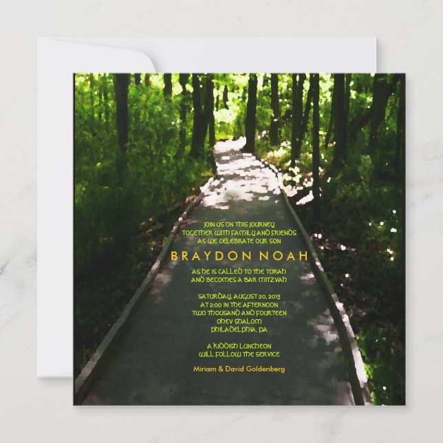 Convite para Bat Mitzvah, Bar de Navegação de Jorn (Frente)