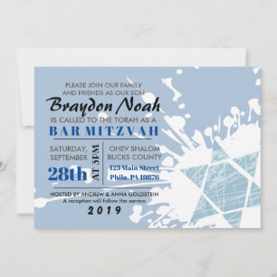Convite para Bat Mitzvah do Bar Estrela Azul