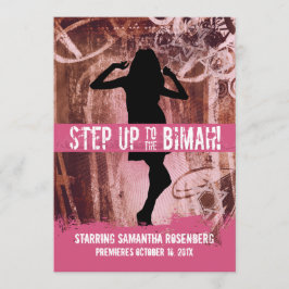 Convite para Bat Mitzvah do Partido da Dança