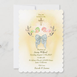 Convite para Batismo através do ouro mole