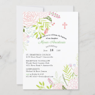 Convite para Batismo de Maria