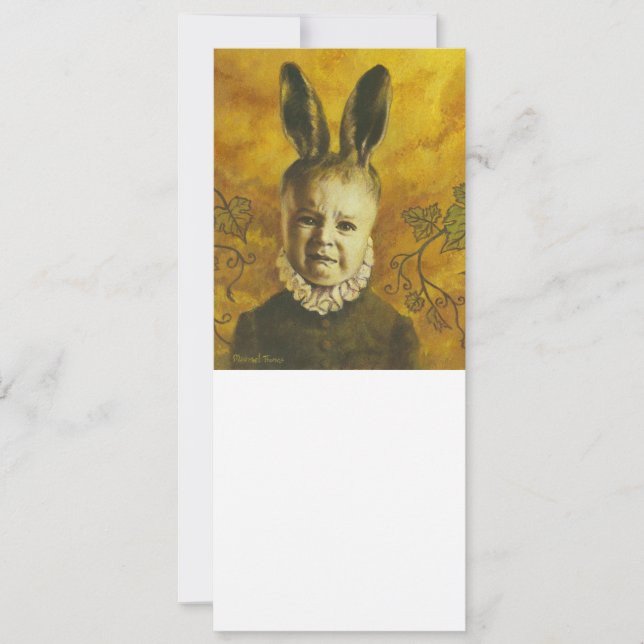 Convite para bebê coelho (Frente)