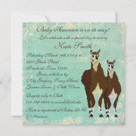 Convite para Bebê de Leather Llamas