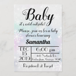 Convite para Bebê É Frio Lá Fora