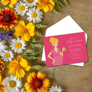 Convite Para Bebês De Chuva {Rosa}