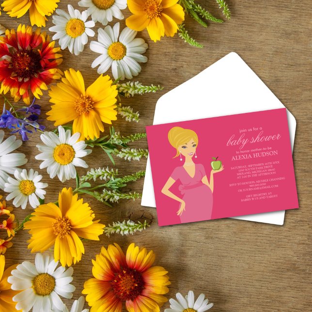 Convite Para Bebês De Chuva {Rosa} (Criador carregado)