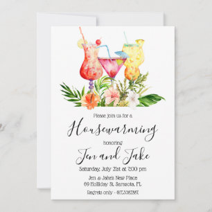 Convite Para Bebidas De Cocktail Para Aquecimento 