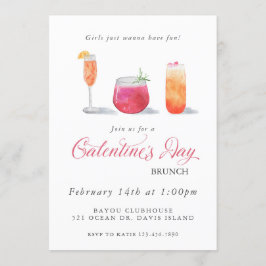 Convite para Bebidas Por Aquarela de Galentine