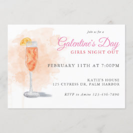 Convite para Bebidas Por Aquarela de Galentine