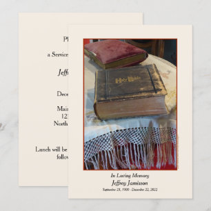 Convite para Bíblia Vintage do Anúncio do Servi