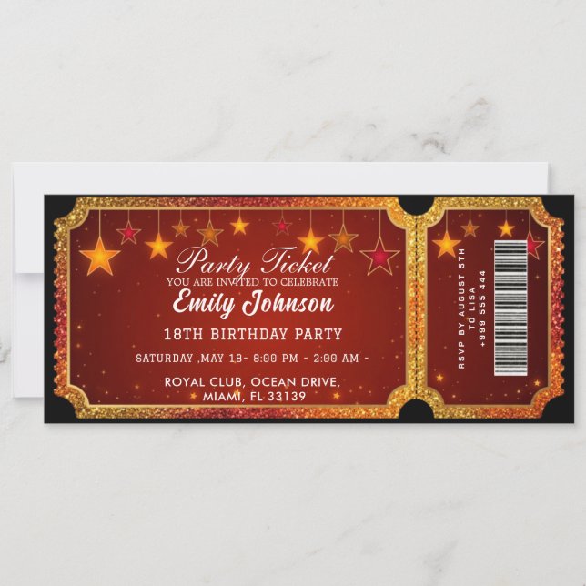 Convite para Bilhete de Festa 2026 (Frente)