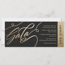Convite para Bilhete de Gala de Aniversário Corpor