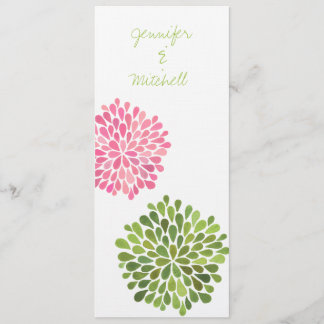 Convite para Blooms de Flor Rosa e Verde de Casame
