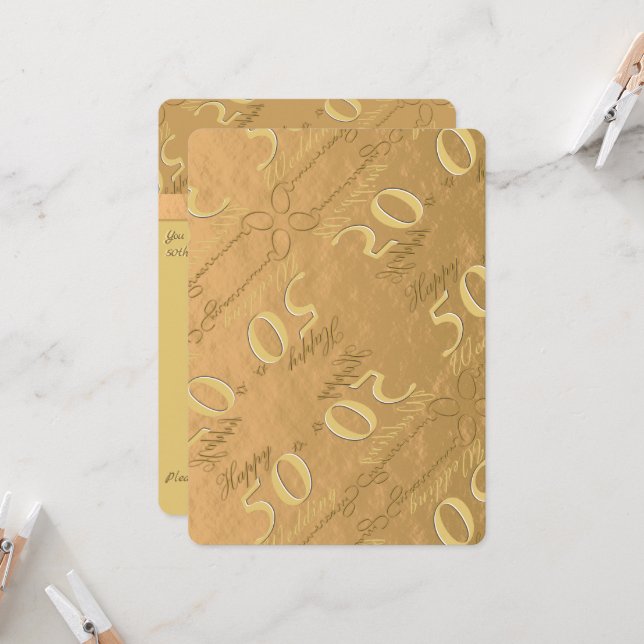 Convite para Bodas de Ouro (Frente/Verso In Situ)