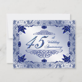 Convite para Bodas de Safira 45º Aniversário de Ca