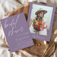 Convite para Boho Roxo do Chá de panela de Orçamen
