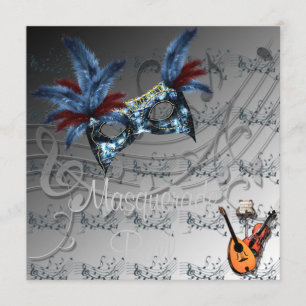 Convite para Bola Mascarada de Cores Silvares