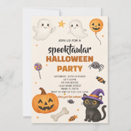 Convite para Bola mascarada de Halloween editável