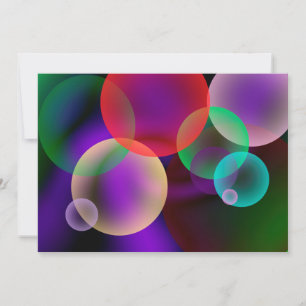 Convite para bolhas coloridas