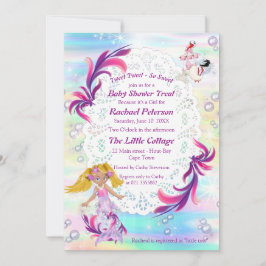 Convite para bolhas de Sereia do Arco-Íris Magnéti