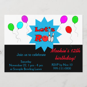 Convite para Boliche Personalizada - Convidar Mode