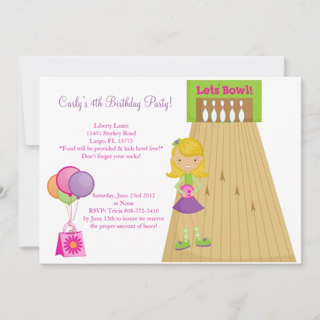 Convite para Boliches (Frente)