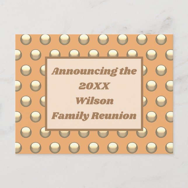 Convite para Bolinhas Dourada de Reunião da Famíli (Frente)