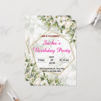Convite para Bolsas mensageifestas de aniversario