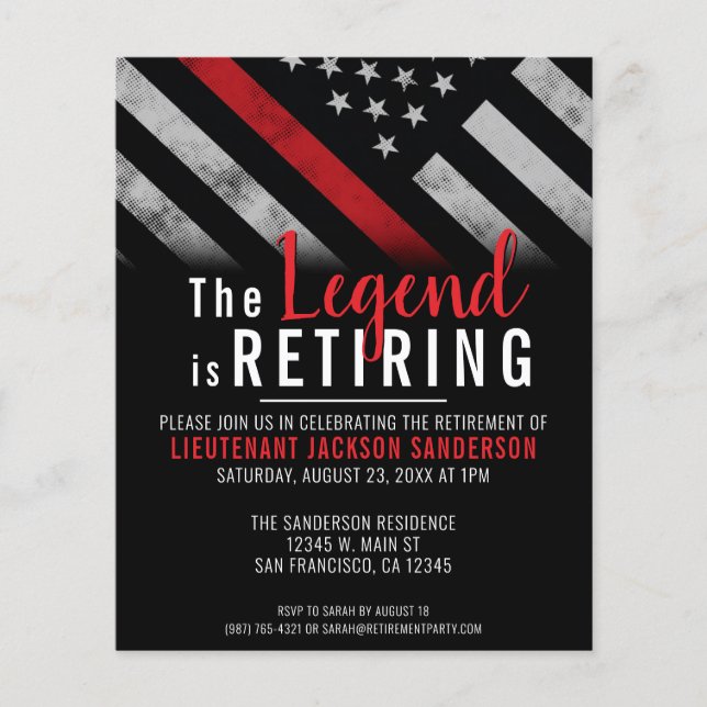 Convite para Bombeiros de Orçamento Retimento de B (Frente)