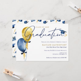 Convite para bonés de Balões de Graduação