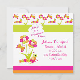 Convite para Borboleta e Chá de fraldas