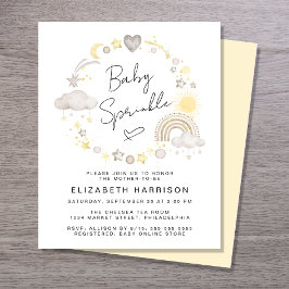 Convite para borrifar Boho Watercolor Baby