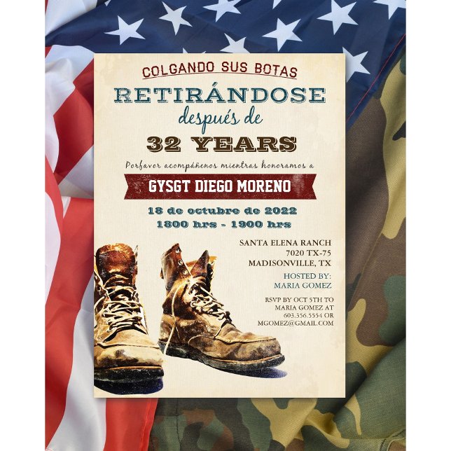 Convite para Botas Militares de Reforma em Espanha (Criador carregado)