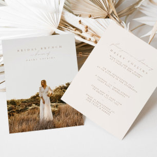 Convite para Bridal de Fotografia do Script Modern