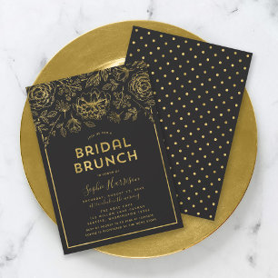 Convite para Bridal Dourada de Faux