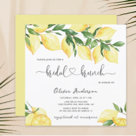 Convite para Bridal Lemon Elegante Brunch