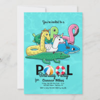 Convite para brinquedos de Piscina insufláveis