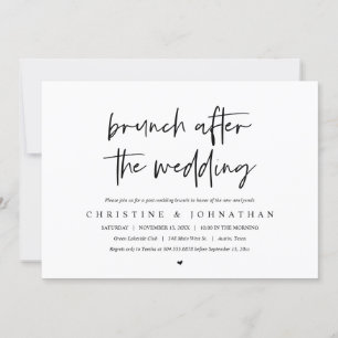 Convite para Brunch após o casamento (Pós núpcias)