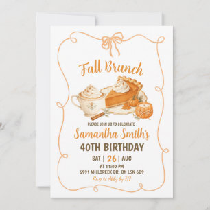 Convite para Brunch de Aniversário de Outono