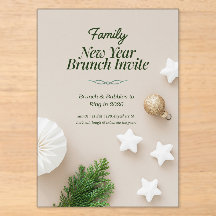 Convite para Brunch de Ano Novo em Família 2026 
